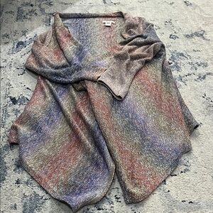 Multicolor Open Front Women's Sweater